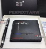Perfect Replica 2019 Mont blanc Purses Set Black Rollerball Pen and Cross Wallet
